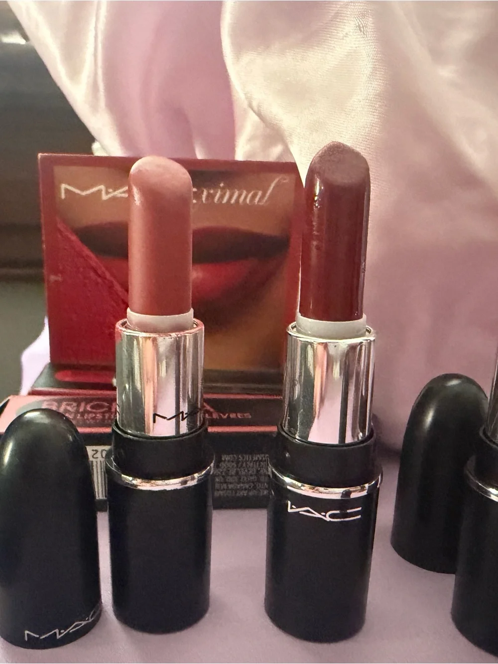 MAC Cosmetics Lipstick Duo — Nude Rose & Deep Berry Wine